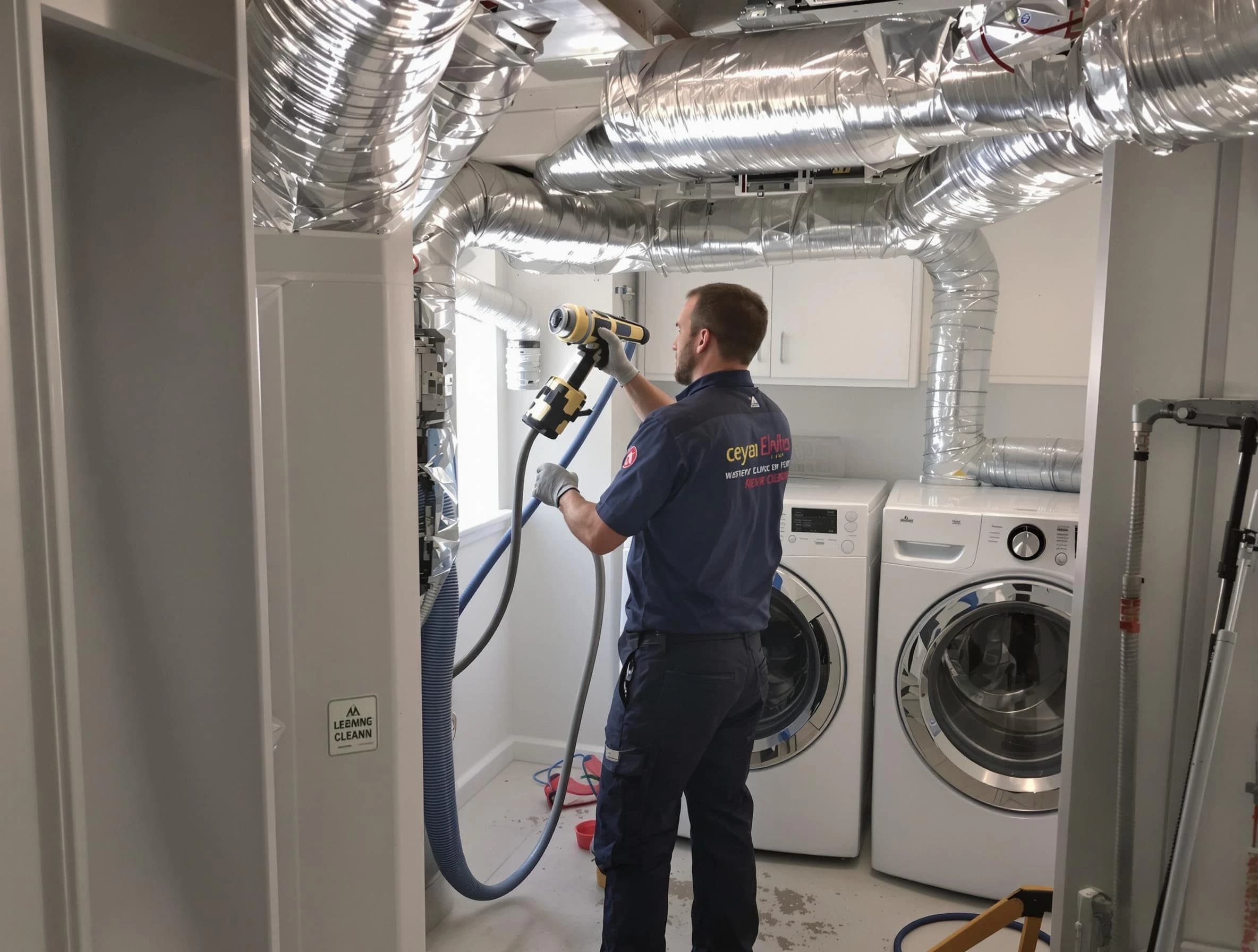 Collier Dryer Vent Cleaning specialist using advanced equipment for thorough duct cleaning in Collier