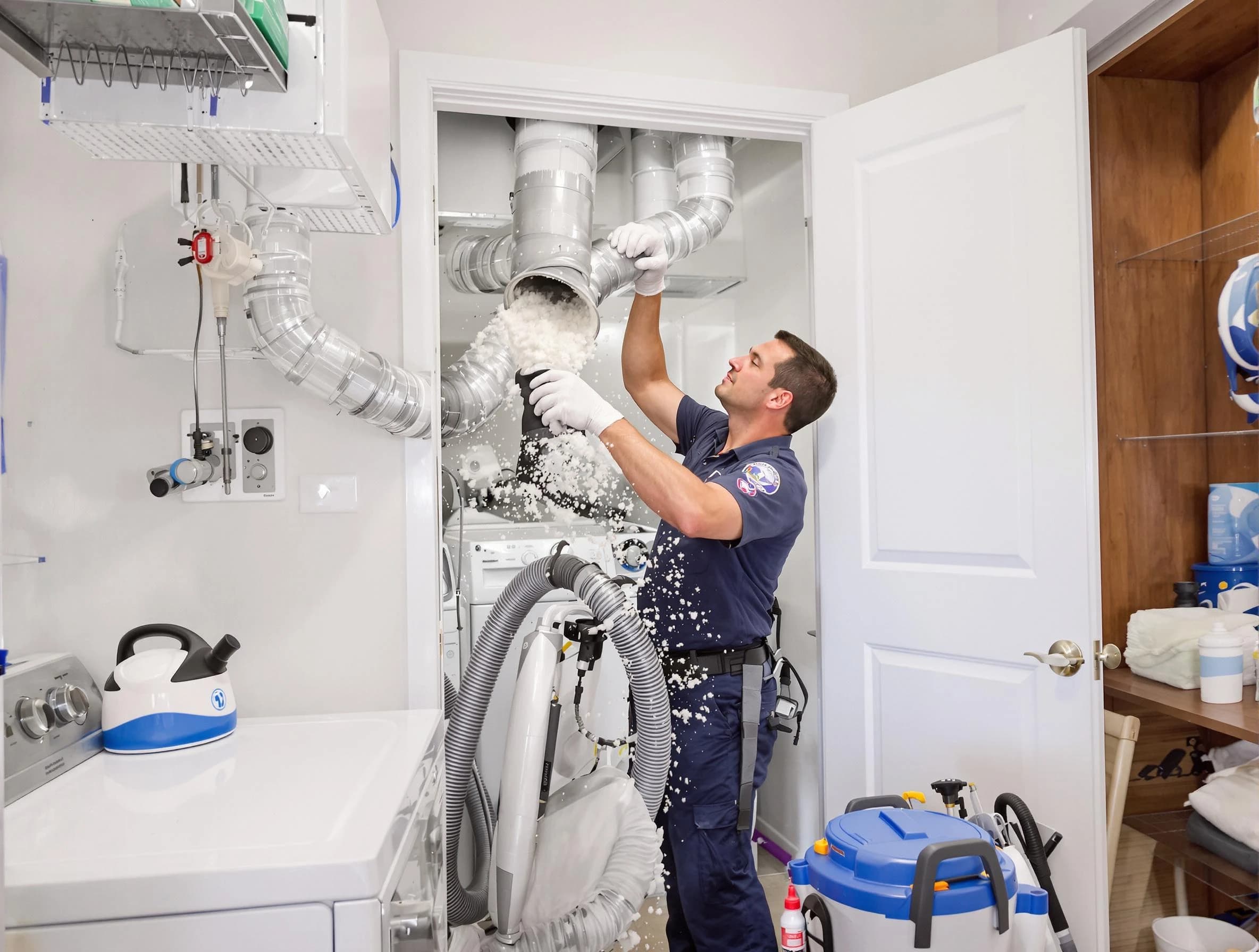 Collier Dryer Vent Cleaning technician delivering thorough residential dryer vent cleaning service in Collier